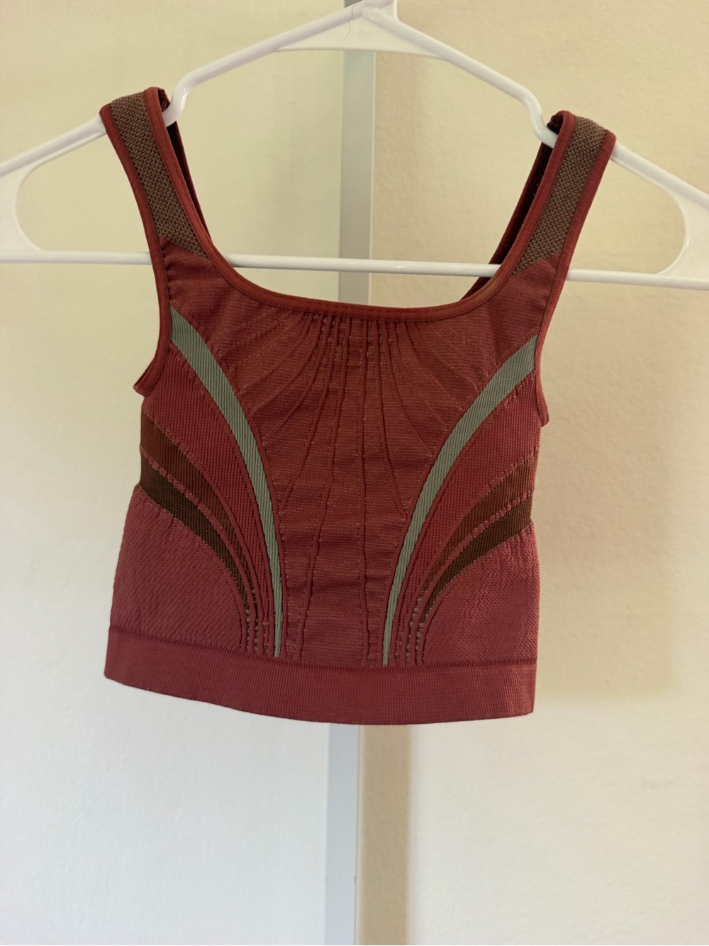 FP Movement by Free People Rust Red Sculpted Seamless Crop Tank